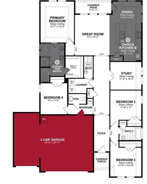 Beazer Homes Goodland Magnolia floorplan