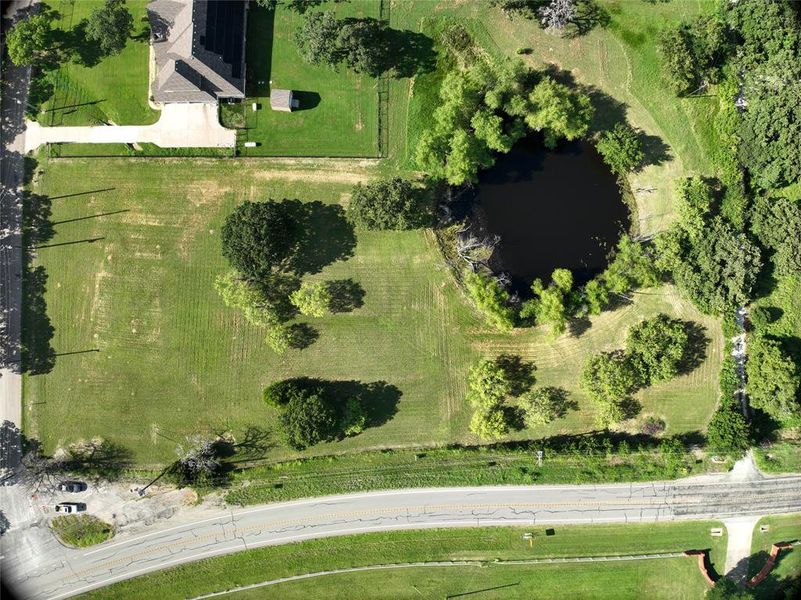 Bird's eye view of a large body of water