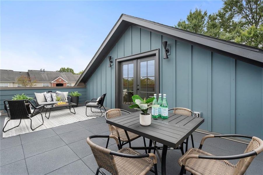 Exterior details and patio area of a home in , Atlanta (Image 24).