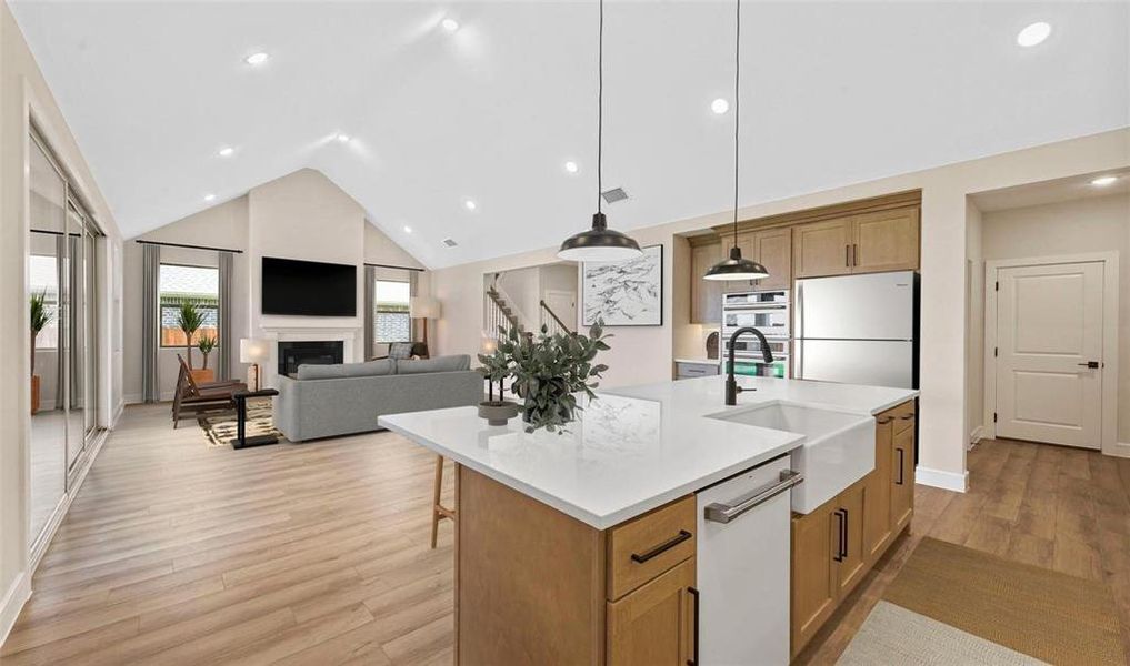 Furnished interior view inside a new home in Monterra, Fate (Image 7).