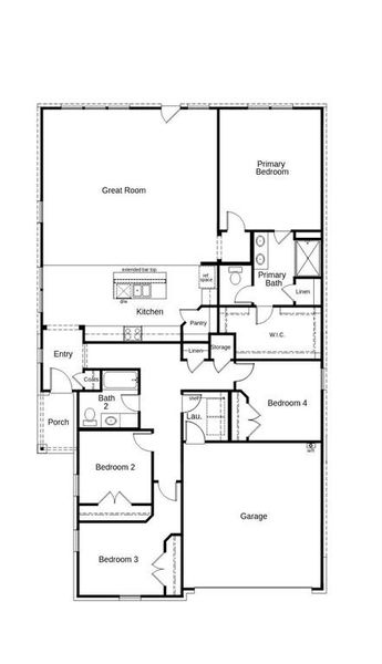 2D floor plan layout of this home in Heartland, Crandall, TX (Image 2). 2D floor plan layout of this home in Heartland, Crandall, TX (Image 2).