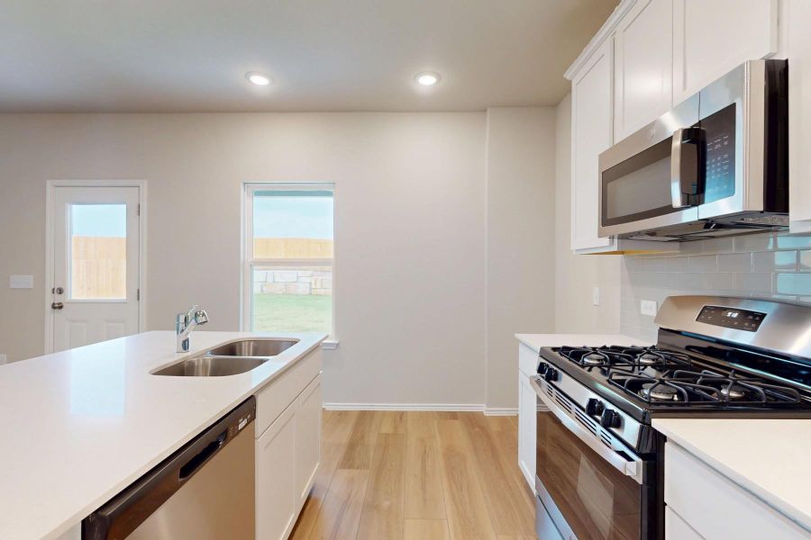Furnished interior view inside a new home in Cascades at Onion Creek, Austin (Image 8). Furnished interior view inside a new home in Cascades at Onion Creek, Austin (Image 8).