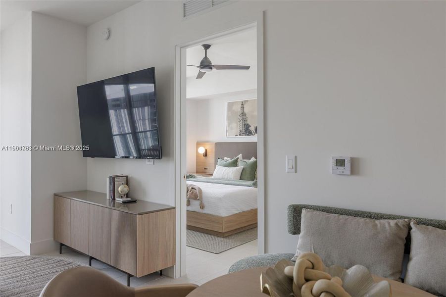 Furnished interior view inside a new home in , Miami (Image 18).