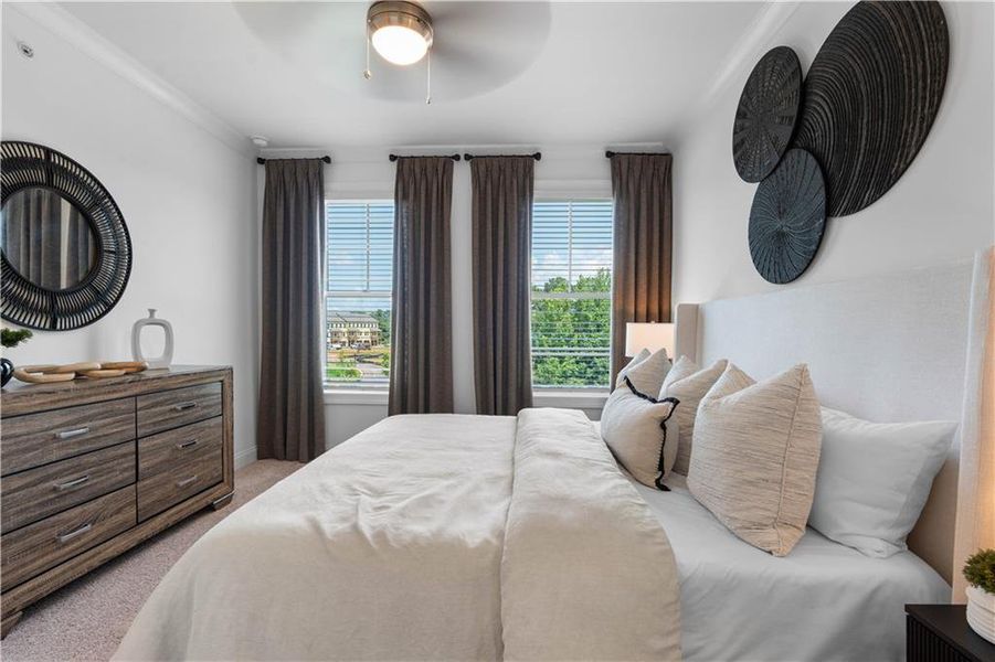 Furnished interior view inside a new home in Market Square at Sawnee Village, Cumming (Image 5). Furnished interior view inside a new home in Market Square at Sawnee Village, Cumming (Image 5).