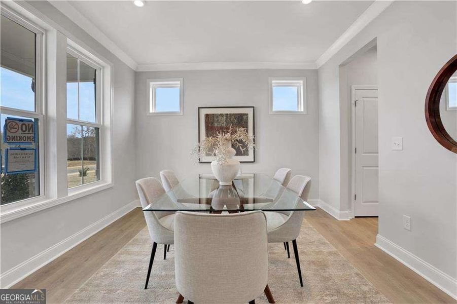 Furnished interior view inside a new home in The Paddocks at Doc Hughes, Buford (Image 8).
