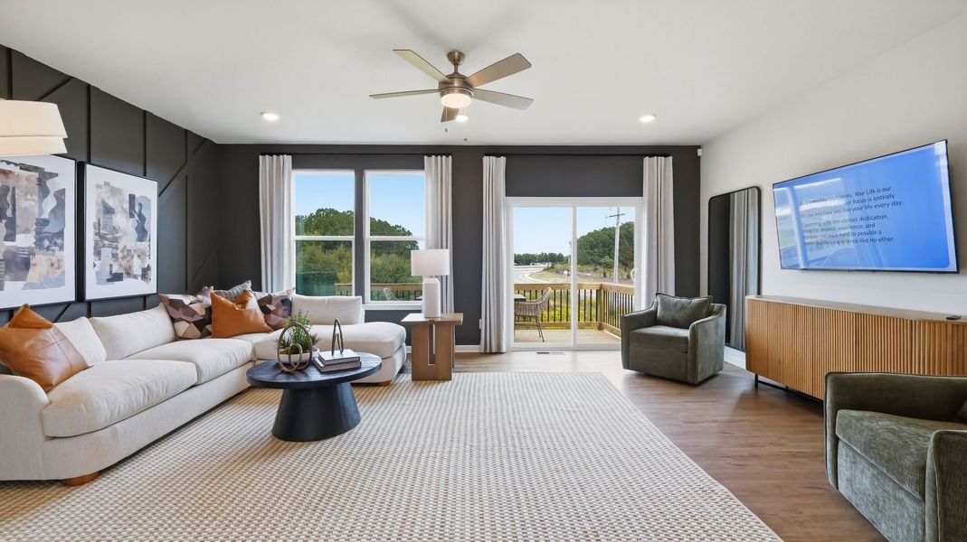 Furnished interior view inside a new home in Fallbrook Townhomes, Indian Trail (Image 11). Furnished interior view inside a new home in Fallbrook Townhomes, Indian Trail (Image 11).
