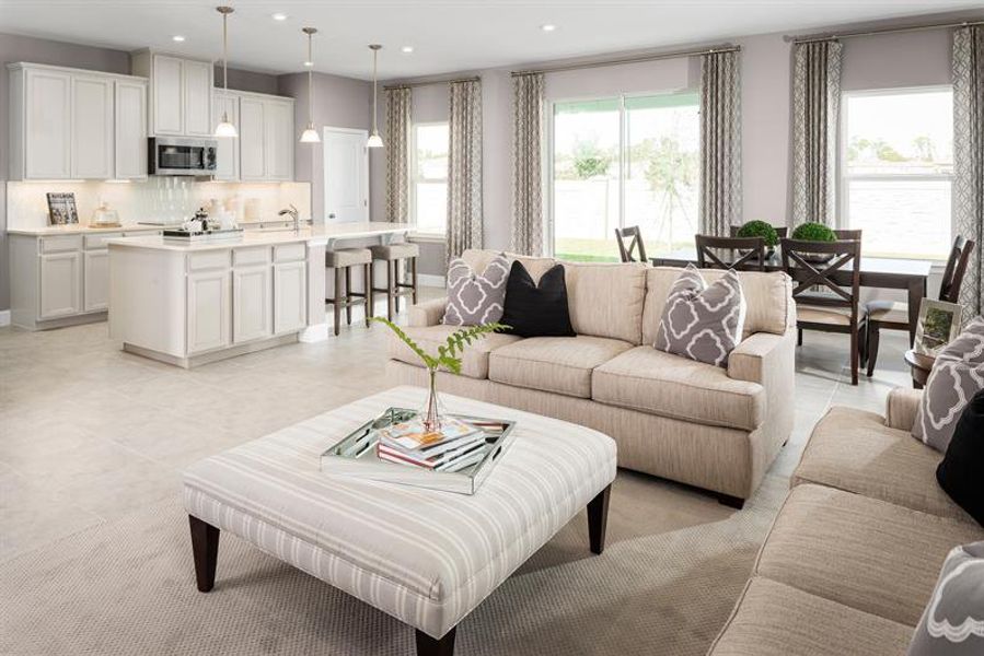 Furnished interior view inside a new home in The Crossings, St. Cloud (Image 8).