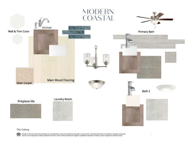 Sample of building materials used in homes in The Colony - 45', Bastrop (Image 11).