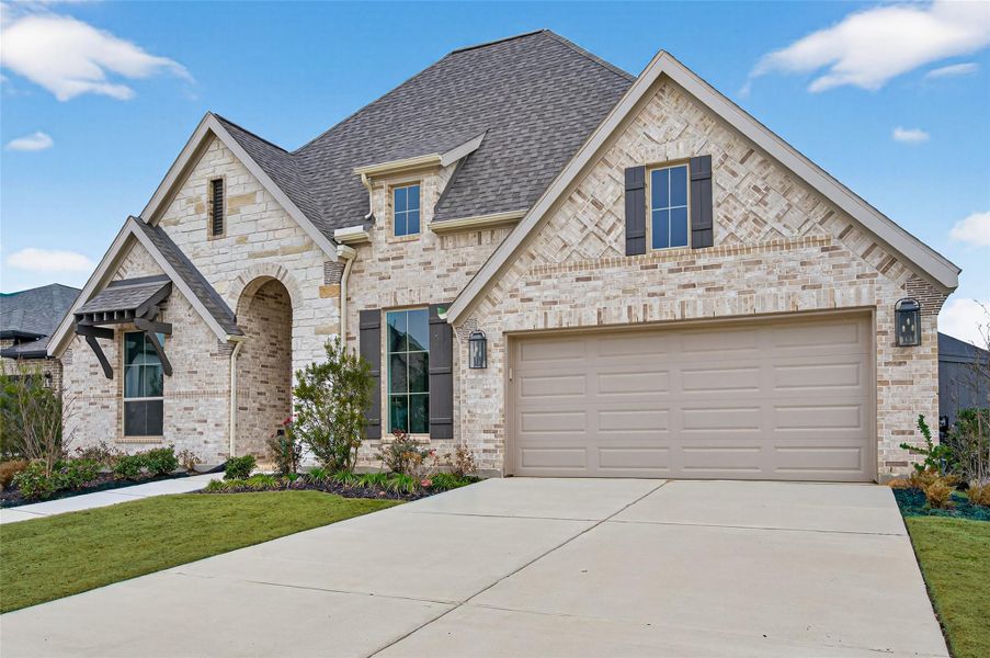 Front exterior of a new home in , Hockley, TX, highlighting curb appeal (Image 24). Front exterior of a new home in , Hockley, TX, highlighting curb appeal (Image 24).