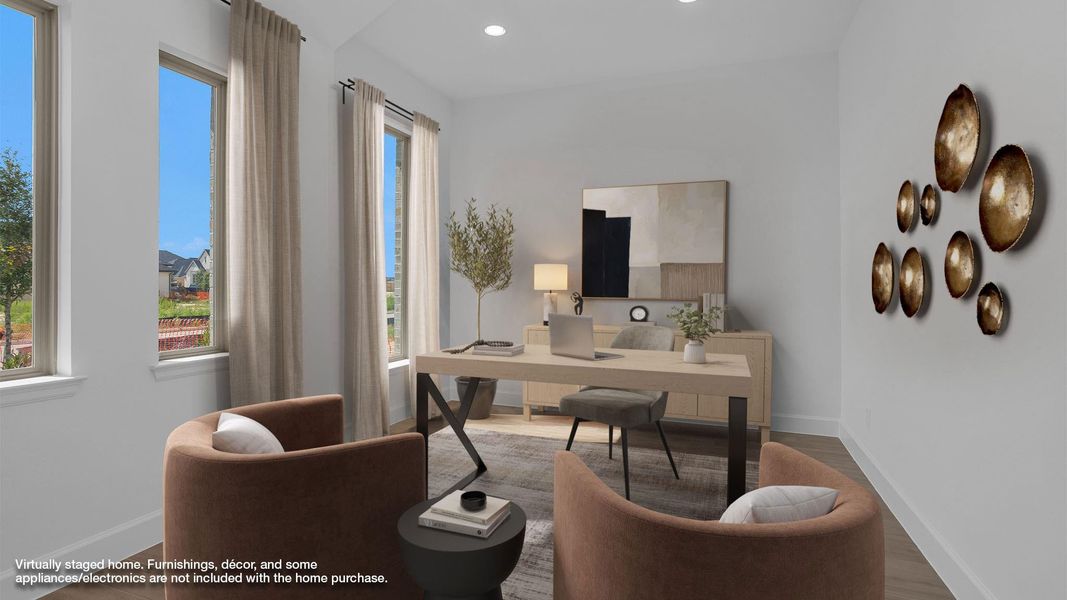 Furnished interior view inside a new home in Cross Creek West 55', Fulshear (Image 4). Furnished interior view inside a new home in Cross Creek West 55', Fulshear (Image 4).