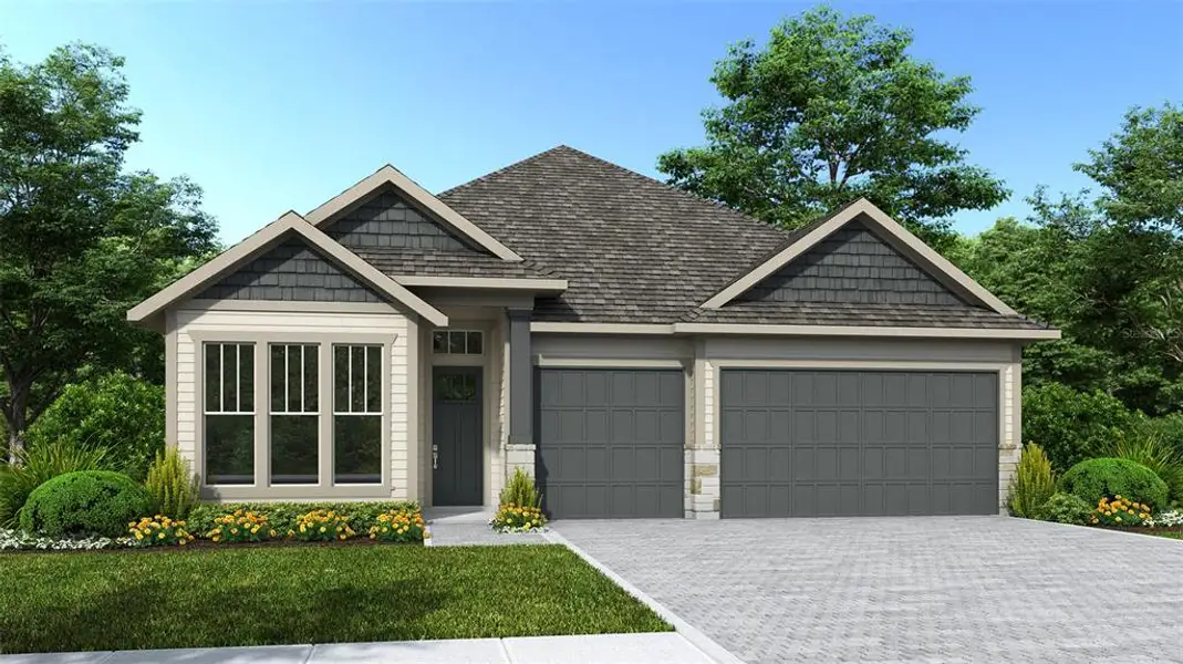 Front exterior of a new home in , St. Cloud, FL, highlighting curb appeal (Image 1). Front exterior of a new home in , St. Cloud, FL, highlighting curb appeal (Image 1).