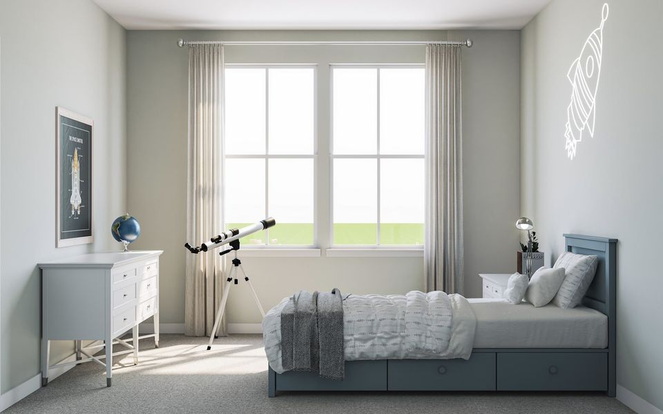 Representative furnished interior of a home built from the Hawthorn by Tri Pointe Homes in Lagos Reserve, Manor (Image 16).