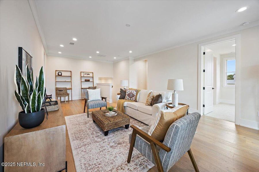 Furnished interior view inside a new home in River Landing at Nocatee (DF Luxury Homes), Ponte Vedra (Image 37). Furnished interior view inside a new home in River Landing at Nocatee (DF Luxury Homes), Ponte Vedra (Image 37).