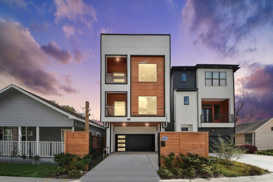 Front exterior of a new home in , Houston, TX, highlighting curb appeal (Image 1). Front exterior of a new home in , Houston, TX, highlighting curb appeal (Image 1).