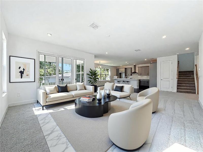 Furnished interior view inside a new home in , Tampa (Image 52). Furnished interior view inside a new home in , Tampa (Image 52).