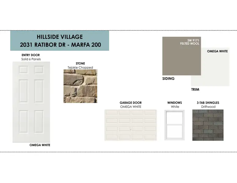 Sample of building materials used in homes in Hillside Village, Temple (Image 3). Sample of building materials used in homes in Hillside Village, Temple (Image 3).