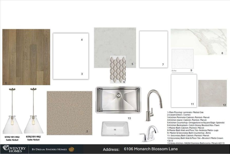 Sample of building materials used in homes in Arabella on the Prairie, Richmond (Image 14).