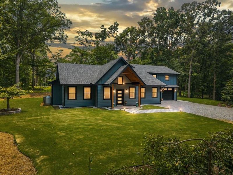 Front exterior of a new home in , Ellijay, GA, highlighting curb appeal (Image 31). Front exterior of a new home in , Ellijay, GA, highlighting curb appeal (Image 31).