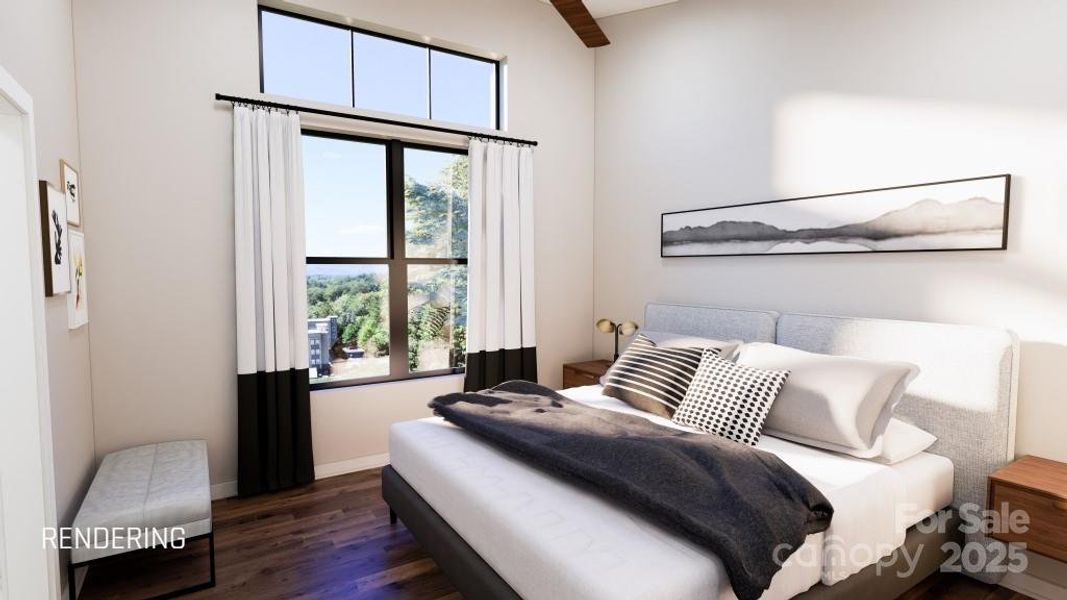 Owner's suite with High ceilings with extra windows for light