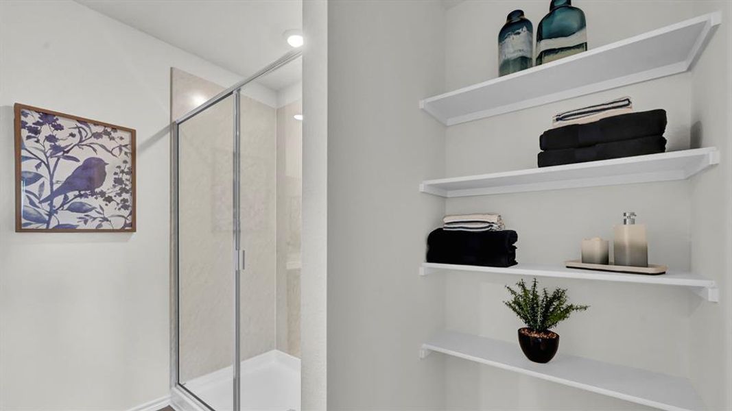 Bathroom featuring a stall shower