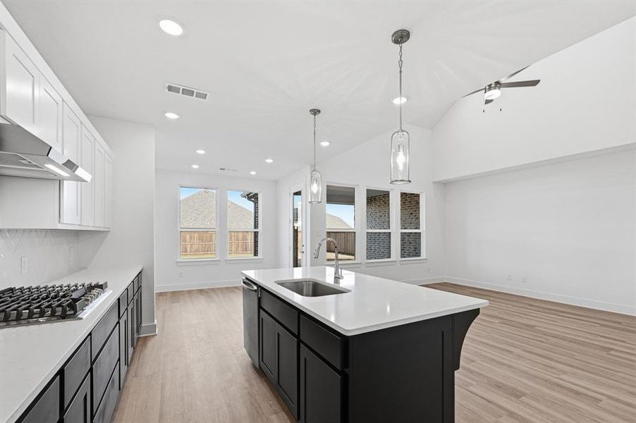 Furnished interior view inside a new home in Waterscape: 50ft. lots, Royse City (Image 9).