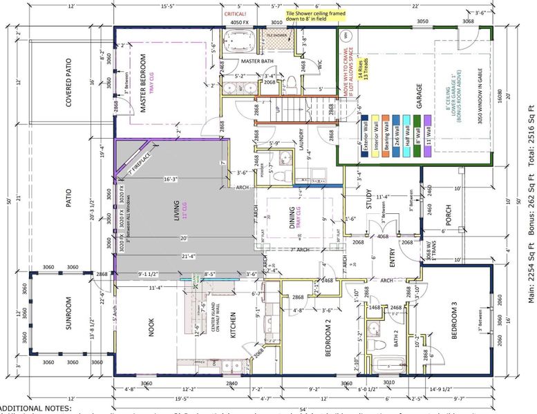 2D floor plan layout of this home in Messer Farms, Inman, SC (Image 5).
