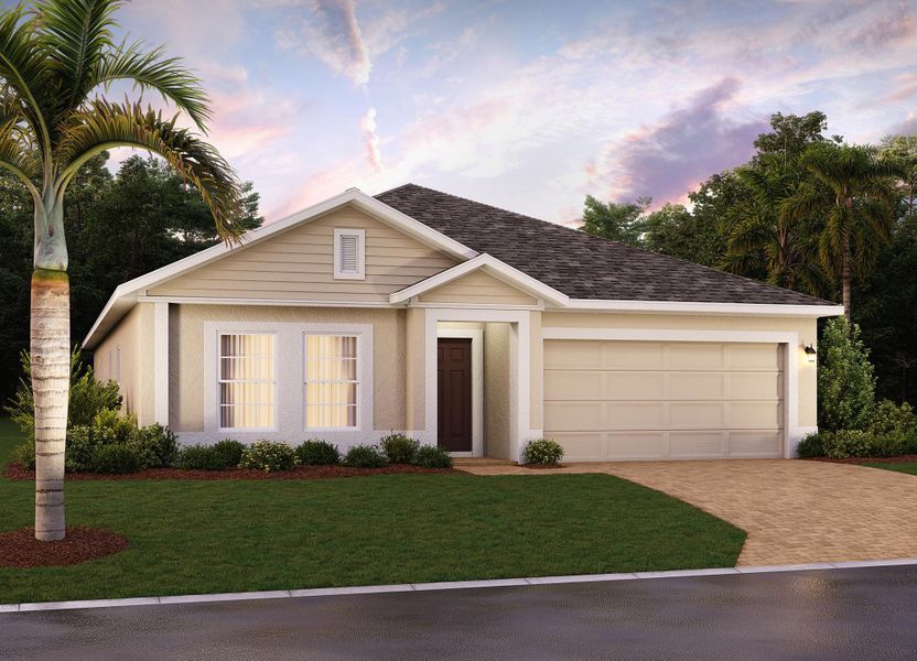 Representative exterior photo of a completed home built from the Kensington Flex by Risewell Homes in Park View at the Hills, Minneola, FL (Image 26).