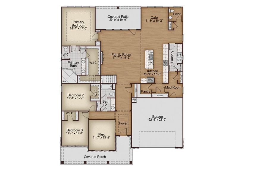 2D floor plan layout for the Carrington by McKinley Homes in Bay Creek Overlook, Loganville, GA (Image 3). 2D floor plan layout for the Carrington by McKinley Homes in Bay Creek Overlook, Loganville, GA (Image 3).