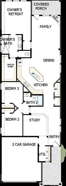 2D floor plan layout of this home in Mayfair - Select Garden Series, New Braunfels, TX (Image 5). 2D floor plan layout of this home in Mayfair - Select Garden Series, New Braunfels, TX (Image 5).