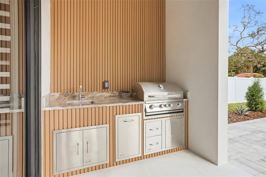 Exterior details and patio area of a home in , Tampa (Image 45).