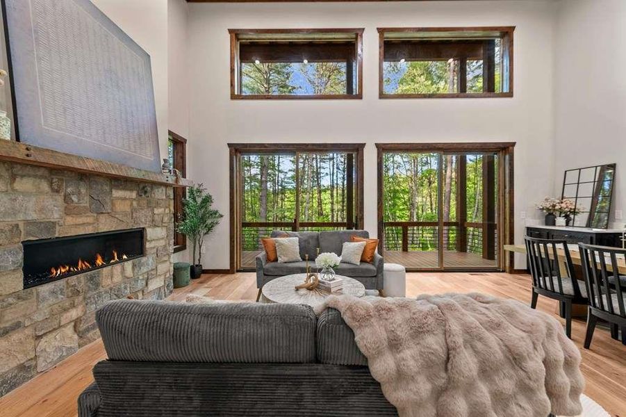 Furnished interior view inside a new home in , Blue Ridge (Image 10).