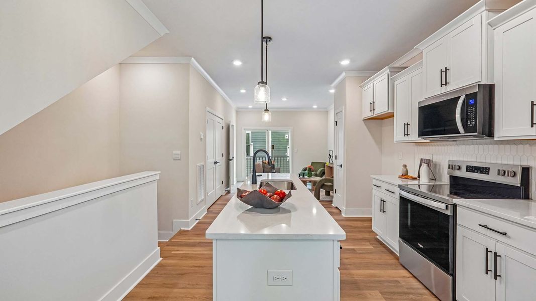Representative furnished interior of a home built from the Carlton by D.R. Horton in Kingman Townhomes, Charlotte (Image 12). Representative furnished interior of a home built from the Carlton by D.R. Horton in Kingman Townhomes, Charlotte (Image 12).