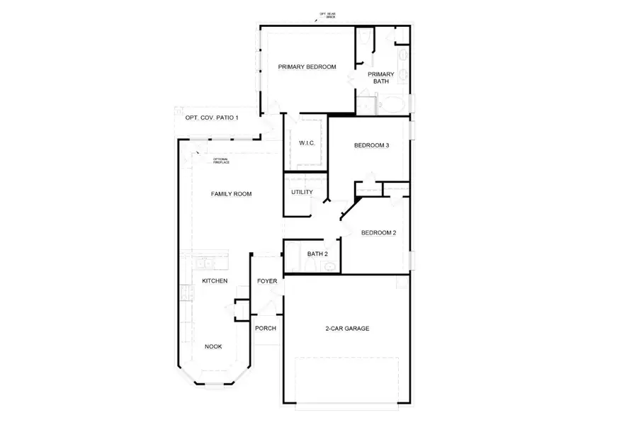 2D floor plan layout of this home in Summer Crest, Fort Worth, TX (Image 5).