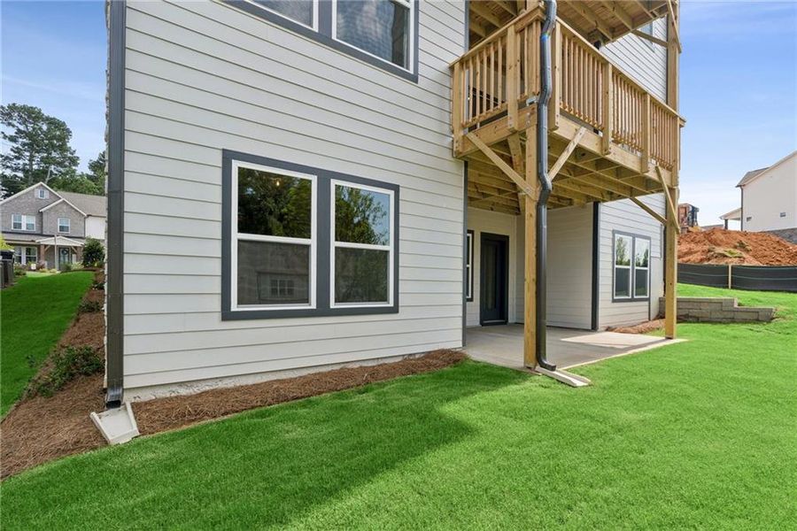 Exterior details and patio area of a home in Havencroft, Woodstock (Image 19). Exterior details and patio area of a home in Havencroft, Woodstock (Image 19).