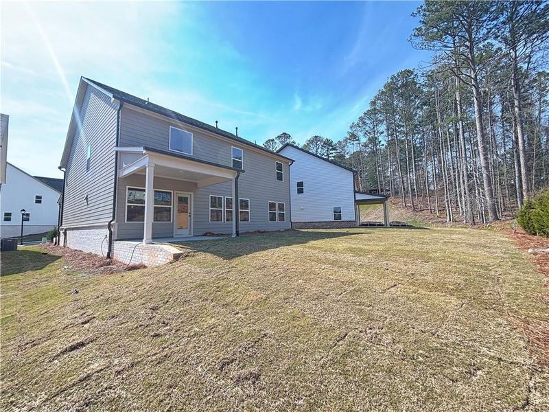 Exterior details and patio area of a home in Arbors at Richland Creek, Buford (Image 20).