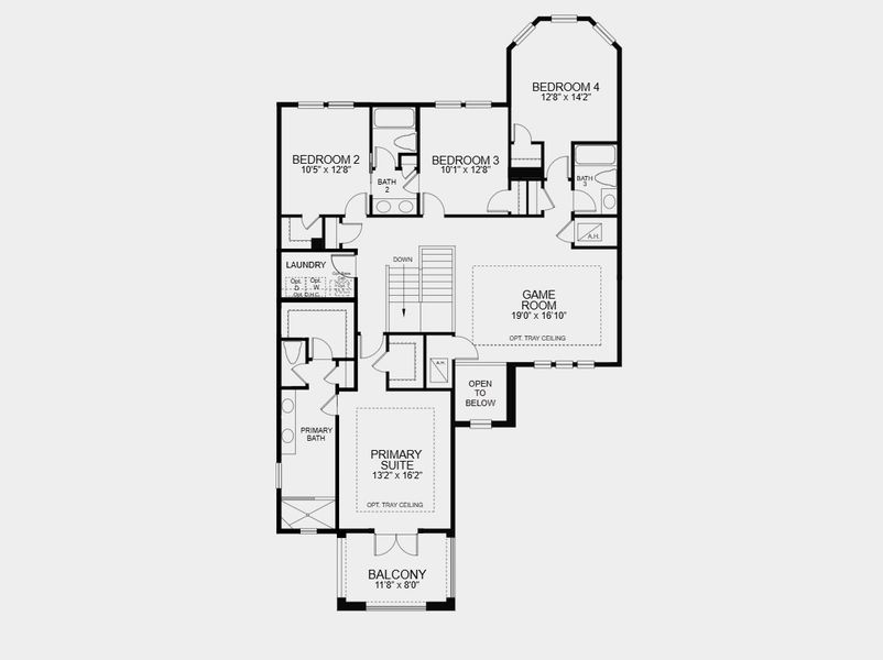 2D floor plan layout for the Barbados by Taylor Morrison in Westview, Poinciana, FL (Image 6).