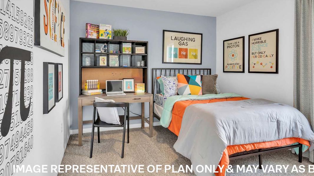 Furnished interior view inside a new home in Trails at Wildhorse, Austin (Image 21).