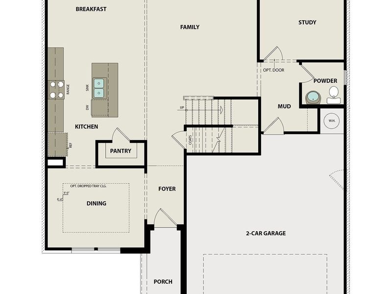 2D floor plan layout of this home in Woods Crossing, Gallatin, TN (Image 4).