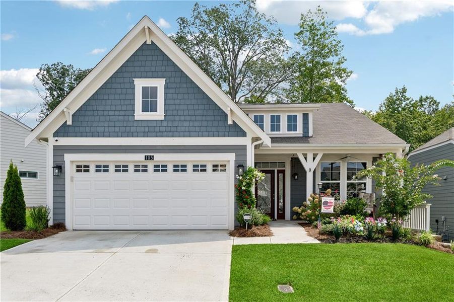 Front exterior of a new home in Poplar Place, Dallas, GA, highlighting curb appeal (Image 21).