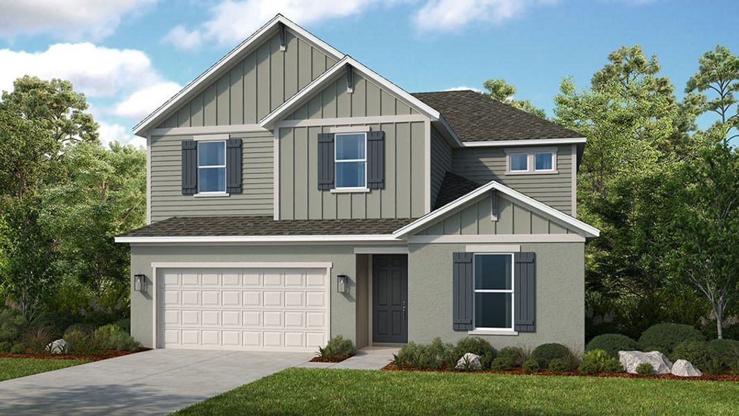 Representative exterior photo of a completed home built from the Monterey by Taylor Morrison in Windward Preserve, Cocoa, FL (Image 5).