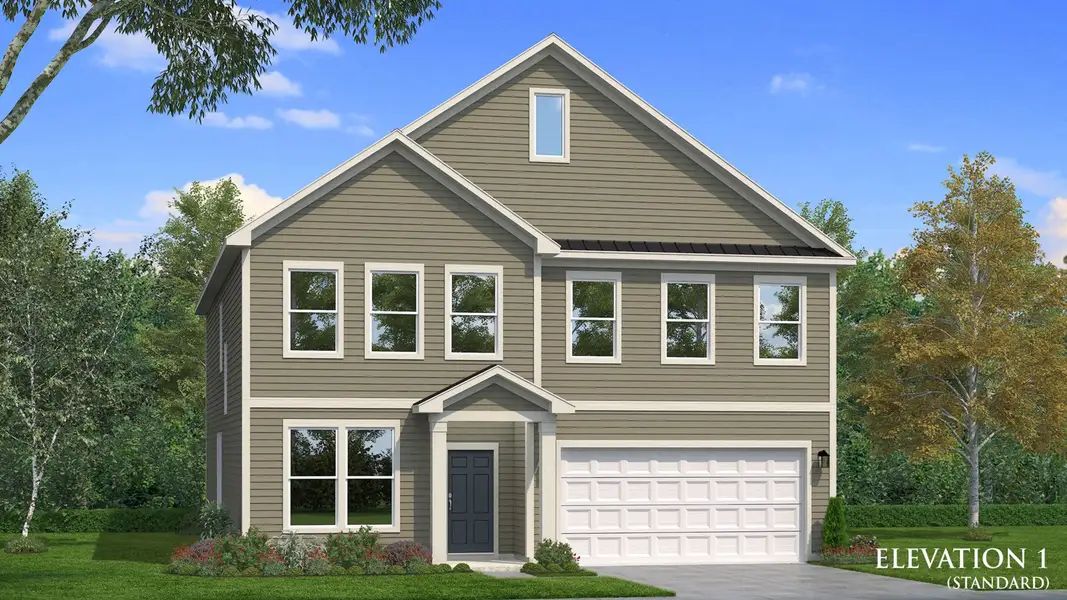 Representative exterior photo of a completed home built from the Brier Creek by DRB Homes in Reserve at Crowthorne, Zebulon, NC (Image 2). Representative exterior photo of a completed home built from the Brier Creek by DRB Homes in Reserve at Crowthorne, Zebulon, NC (Image 2).