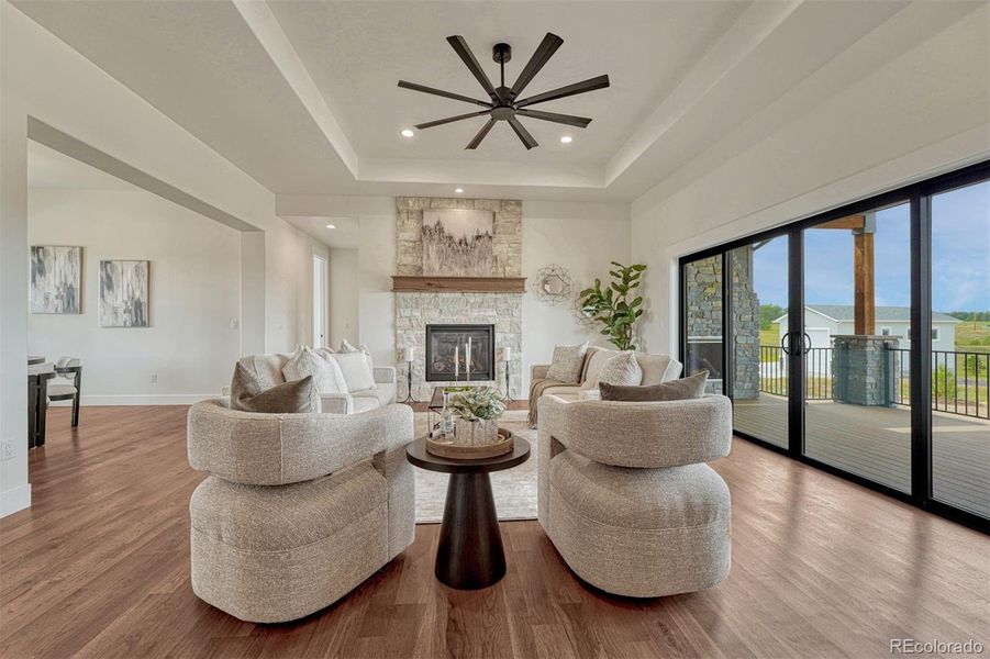 Furnished interior view inside a new home in , Colorado Springs (Image 15).