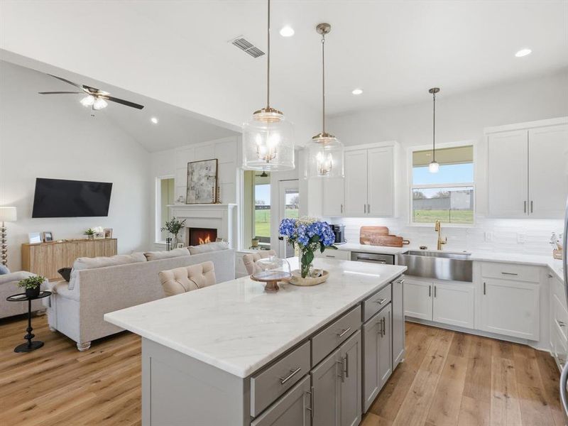 Furnished interior view inside a new home in , Weatherford (Image 3).