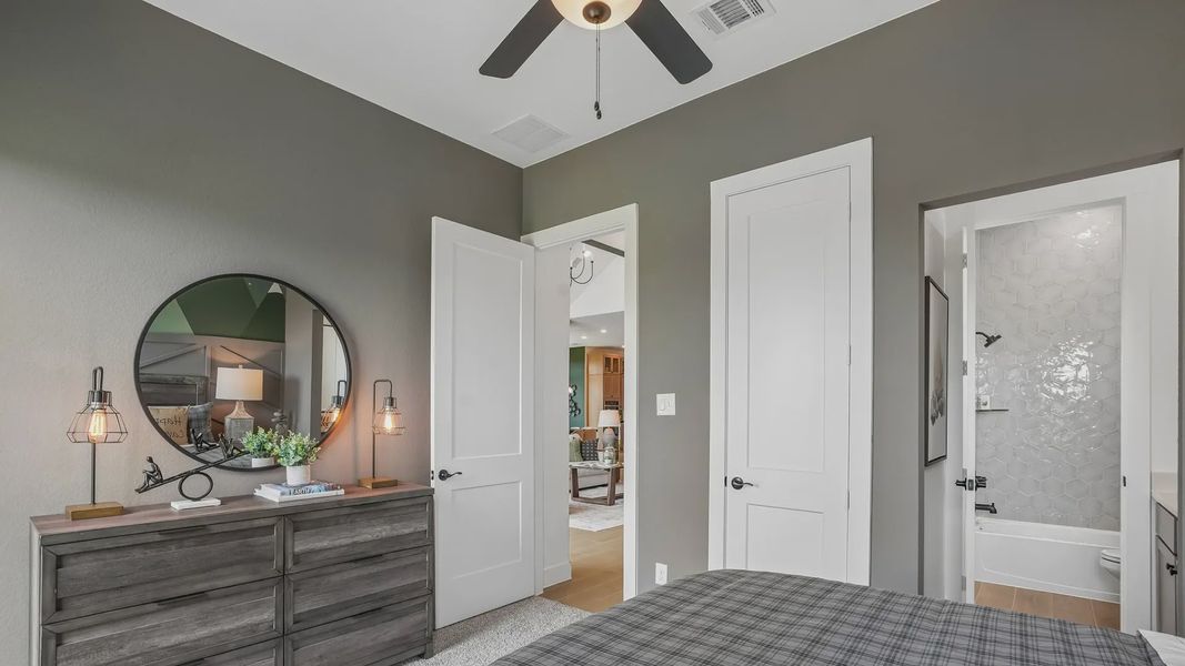 Representative furnished interior of a home built from the Sydney by Chesmar Homes in Westland Ranch, League City (Image 35).