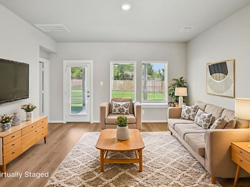 Furnished interior view inside a new home in Sanford Farms - Traditional Series, Waller (Image 4).