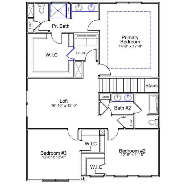 2D floor plan layout of this home in Bluefield, Lexington, SC (Image 3). 2D floor plan layout of this home in Bluefield, Lexington, SC (Image 3).