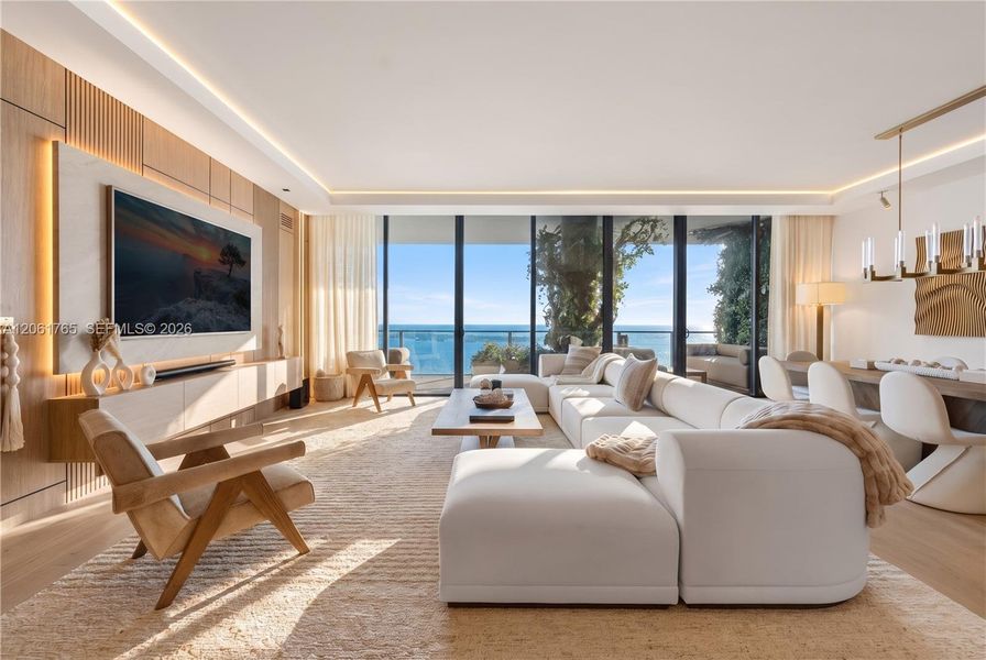 Furnished interior view inside a new home in , Miami (Image 17). Furnished interior view inside a new home in , Miami (Image 17).