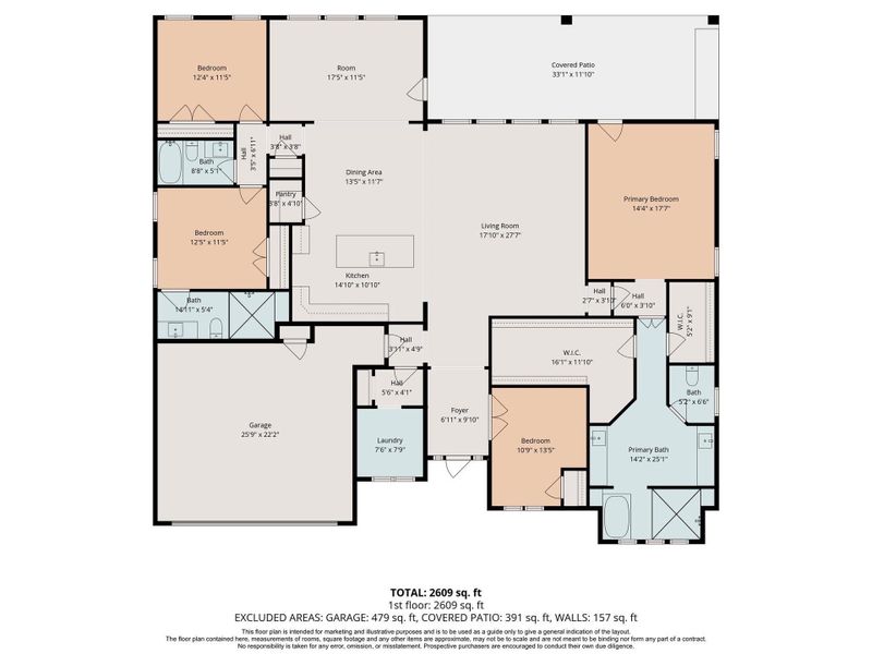 2D floor plan layout of this home in , Huntsville, TX (Image 5).