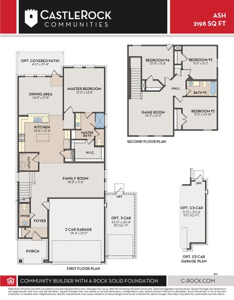 2D floor plan layout for the Ash by CastleRock Communities in Arboretum Estates, Terrell, TX (Image 3). 2D floor plan layout for the Ash by CastleRock Communities in Arboretum Estates, Terrell, TX (Image 3).