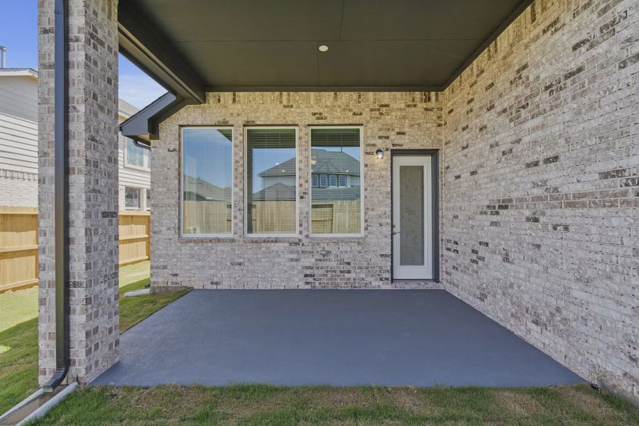 Exterior details and patio area of a home in Jordan Ranch 55's, Fulshear (Image 3). Exterior details and patio area of a home in Jordan Ranch 55's, Fulshear (Image 3).